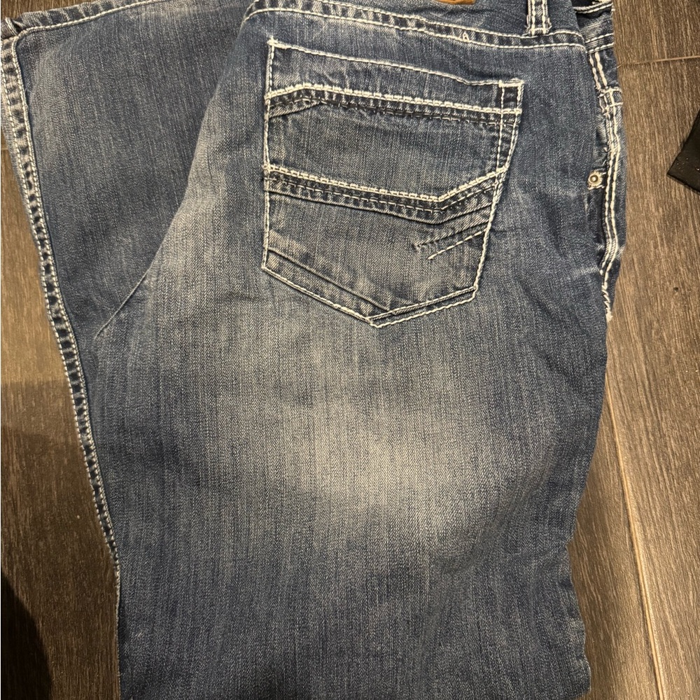 BKE Blue Relaxed Jeans with Vintage Wash